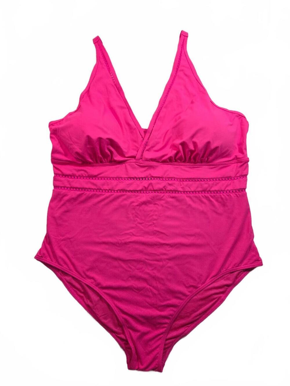 DACI Classic Fashion Collection Pink One Piece Swimsuit Size 26W